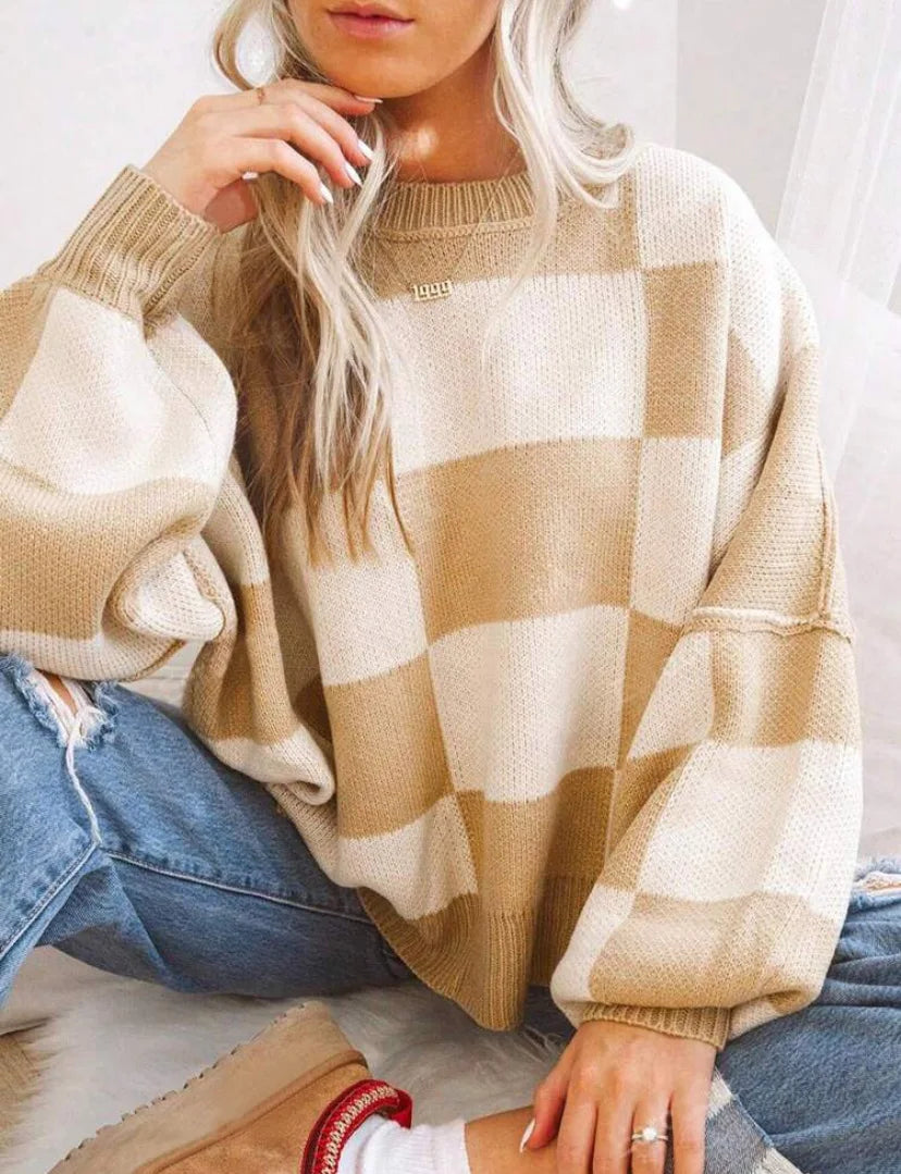Wynne | Pull oversize à damier