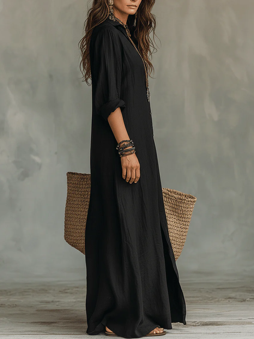 WILLOW | Robe longue facile à porter, à la silhouette flatteuse, pour un style quotidien polyvalent