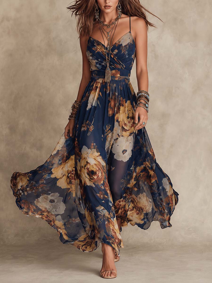 Robe longue à fleurs Deborah