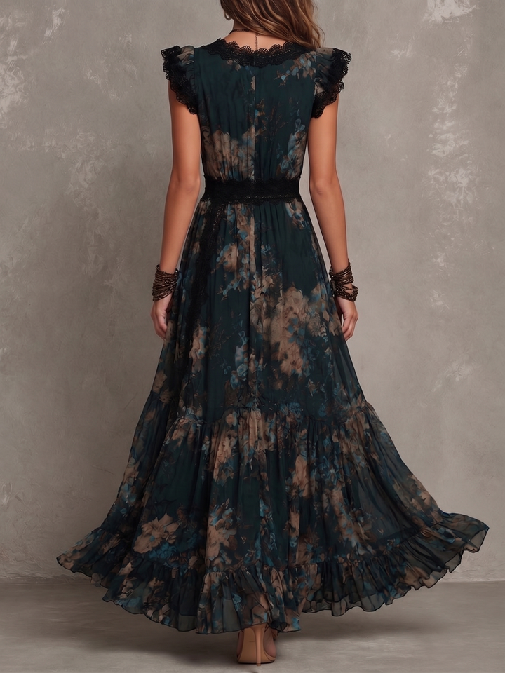 Wendy | Élégante robe longue fleurie