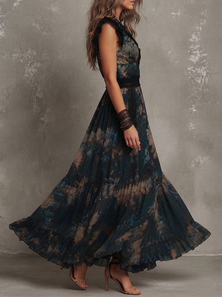 Wendy | Élégante robe longue fleurie