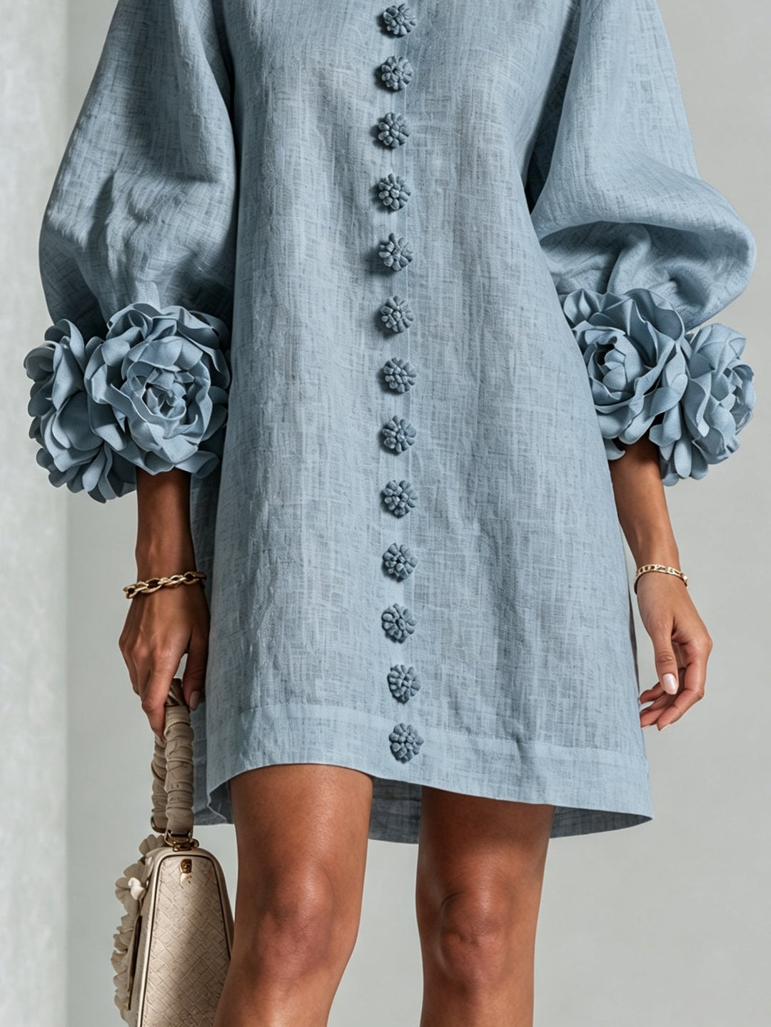 Cleo | Robe Mini à Bordures Fleuries