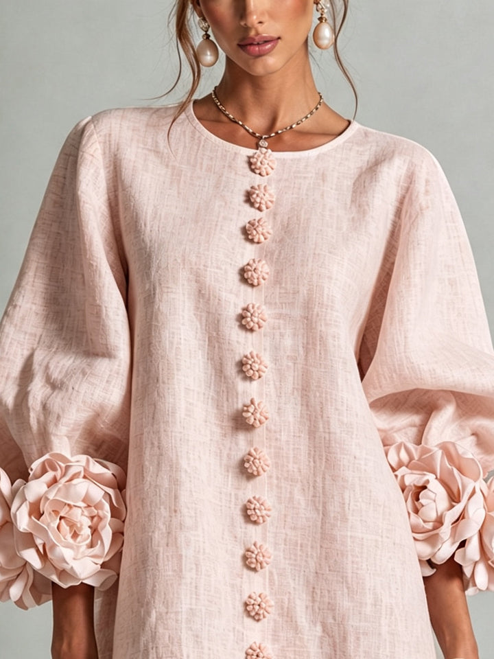 Flora | Robe Mini à Bordures Fleuries