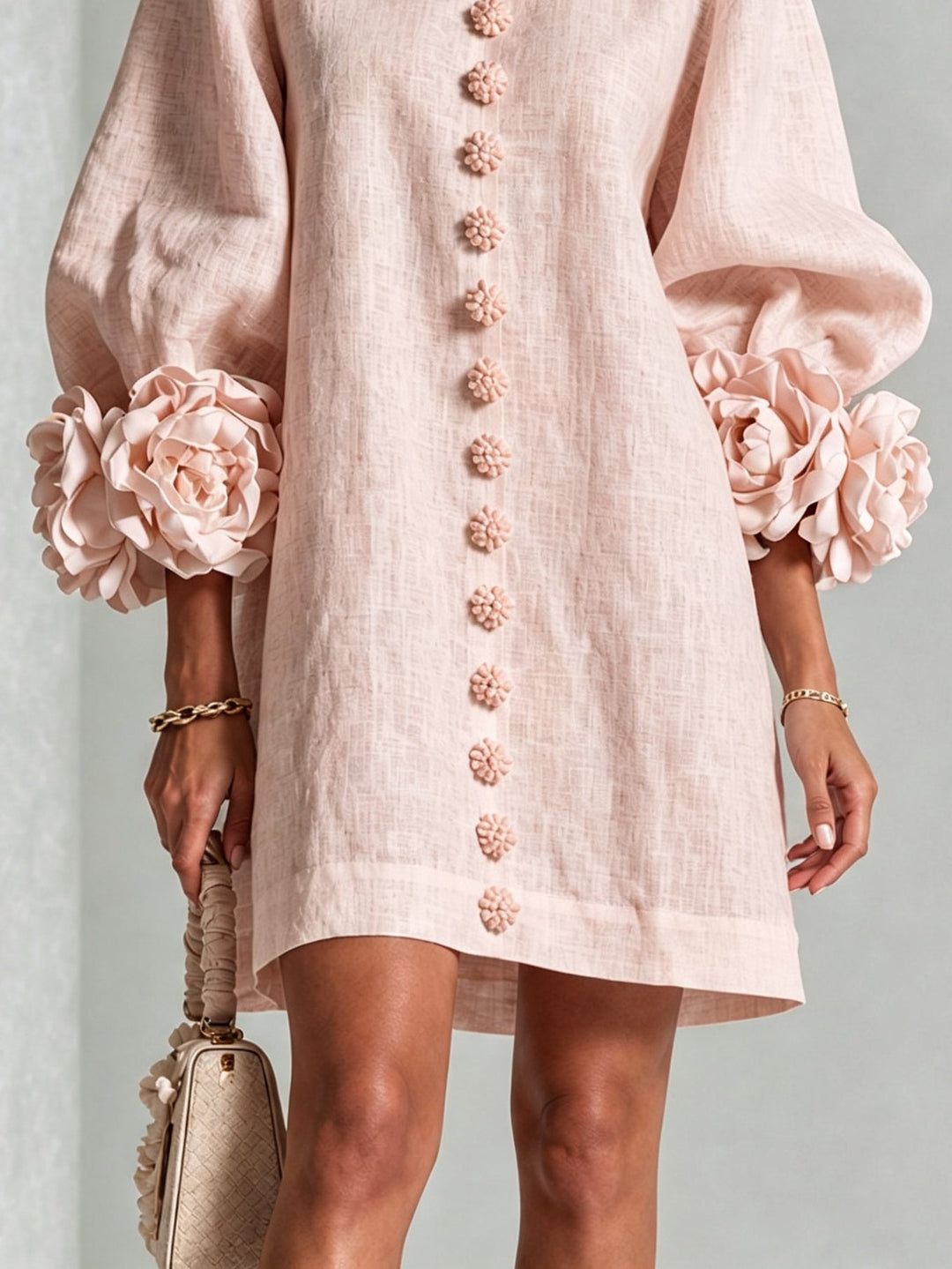 Flora | Robe Mini à Bordures Fleuries