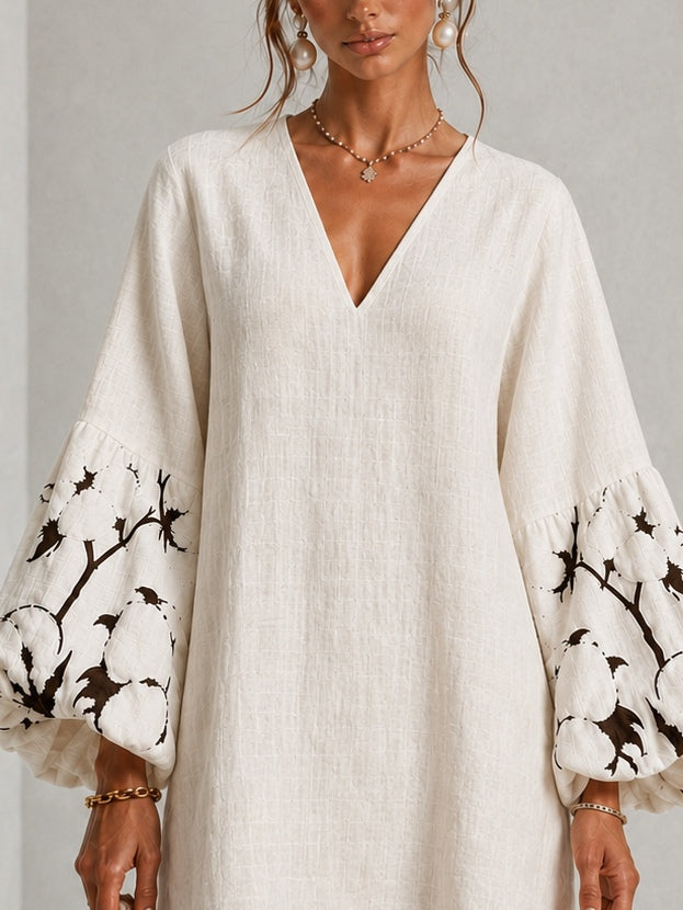 Waverly | Robe Mini Fleurie à Manches Bouffantes