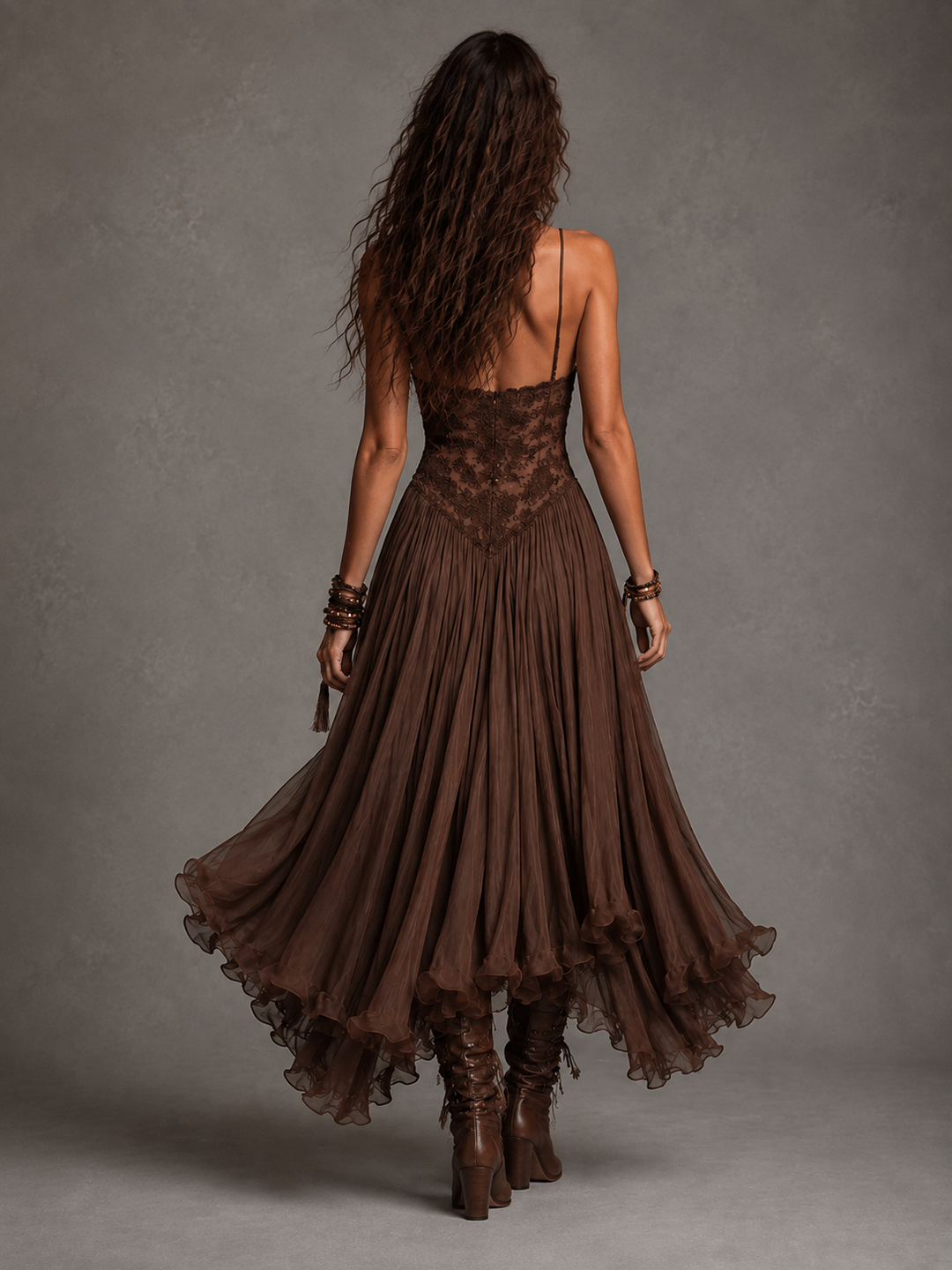 Olivia | Robe longue élégante en dentelle avec corset