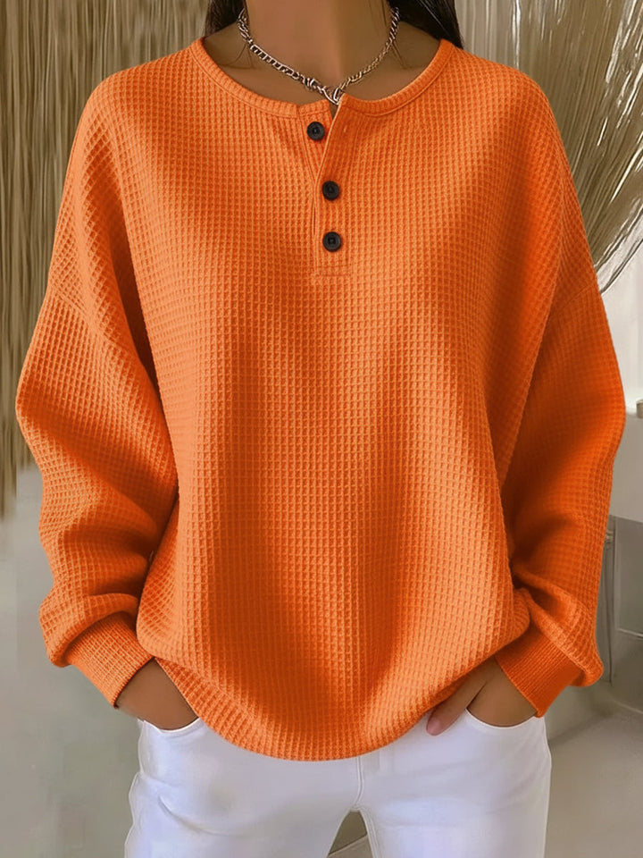 Mireille | Sweat-shirt Henley Gaufré