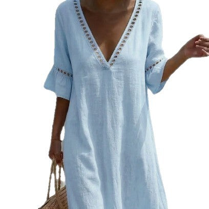 ELARA | Robe longue légère et naturellement flatteuse pour un confort décontracté au bord de la mer