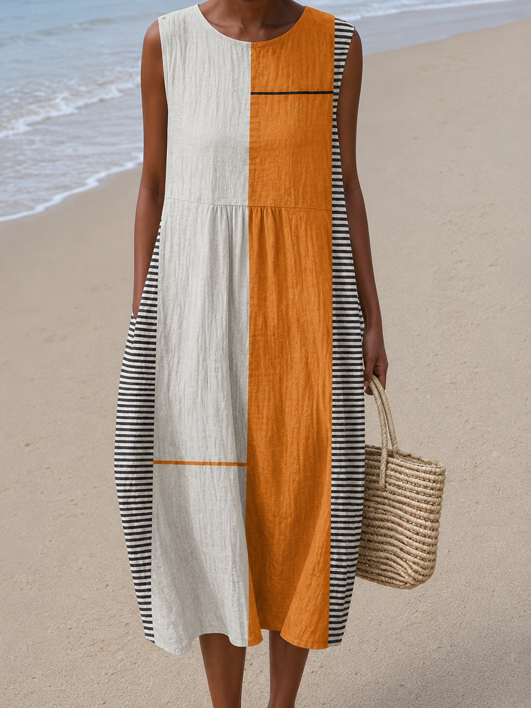 Robe midi colorblock May™