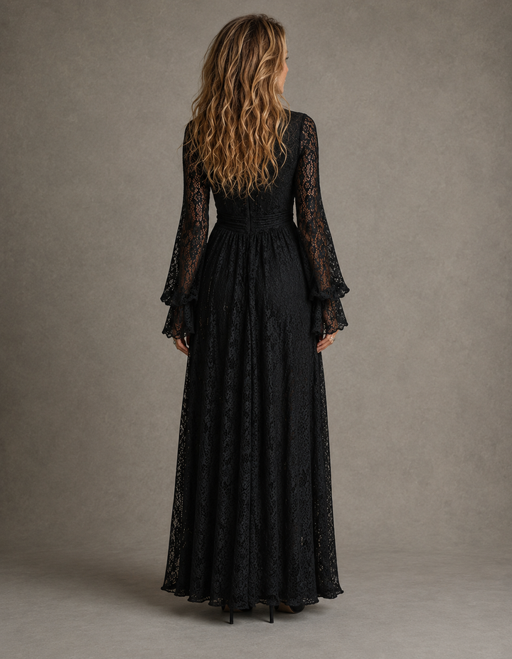 Charlotte | Élégante robe longue à décolleté plongeant en V