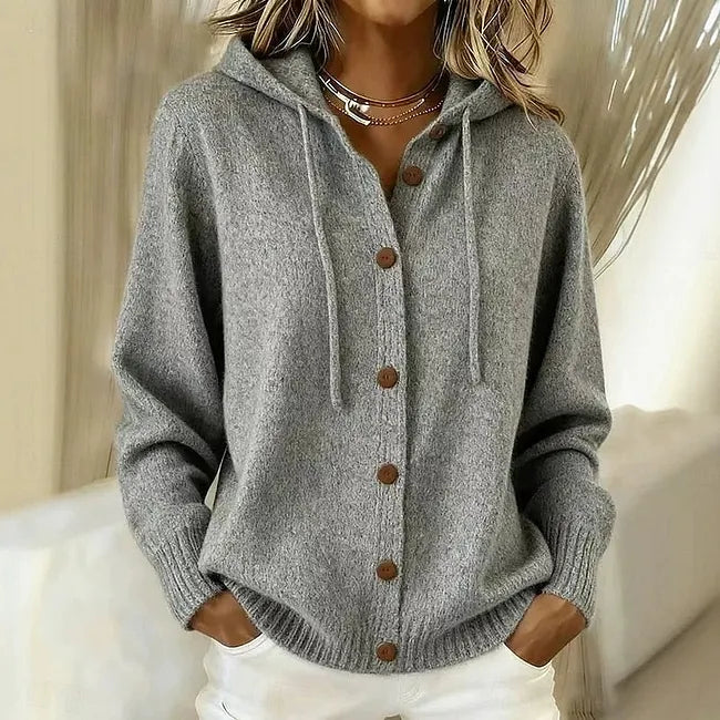 Goldie™ | Cardigan Boutonné à Capuche
