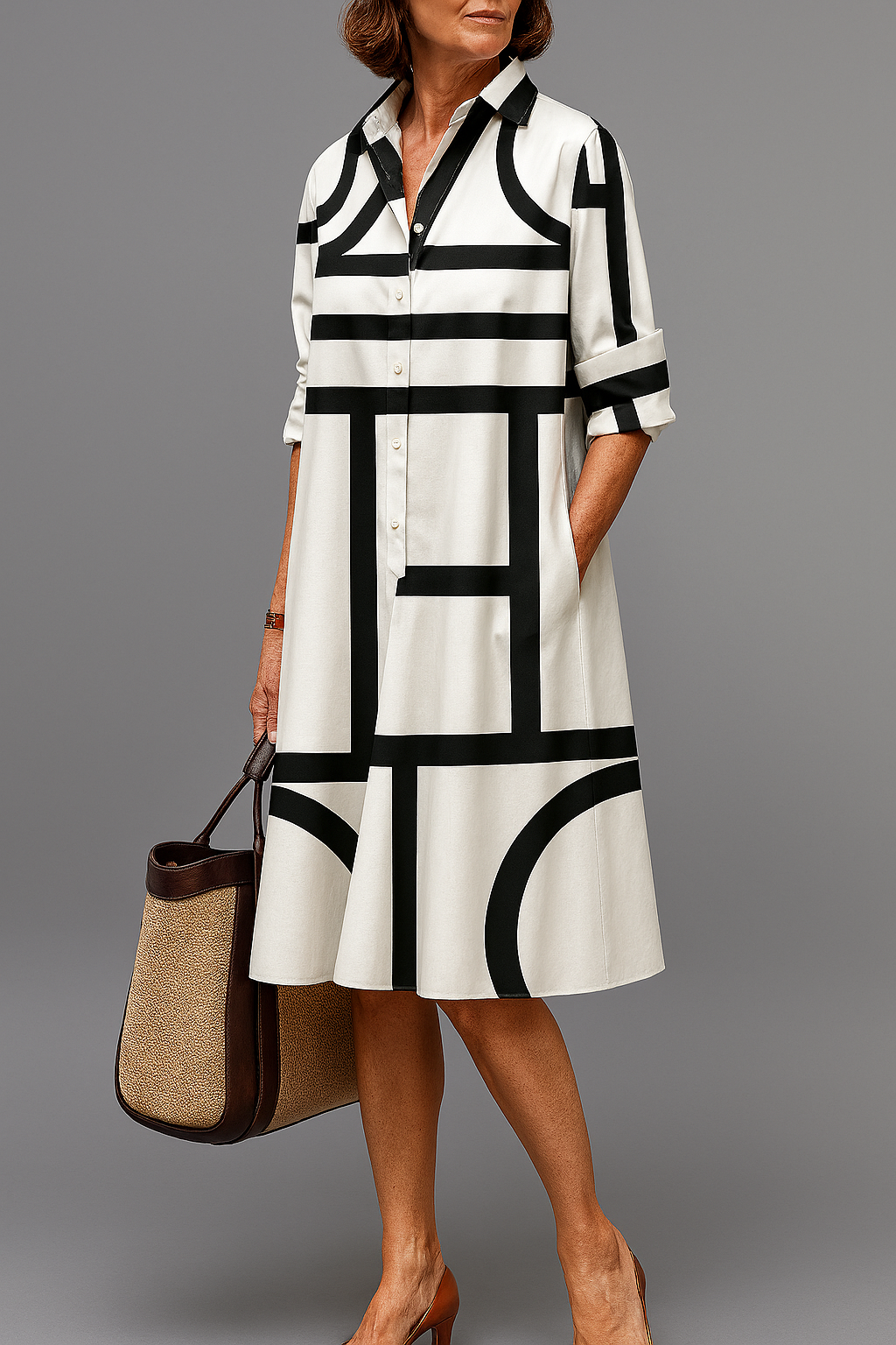 Ellie | Robe midi décontractée et élégante