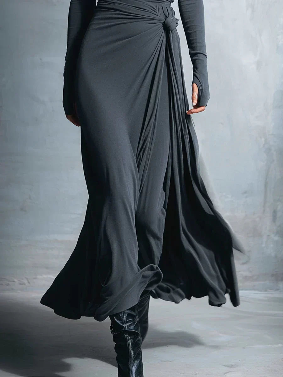 Naiara ❘ Robe maxi avec nœud latéral