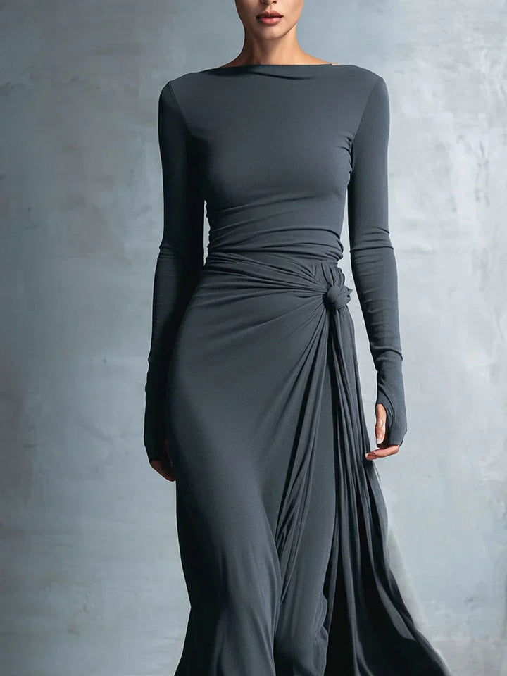 Naiara ❘ Robe maxi avec nœud latéral