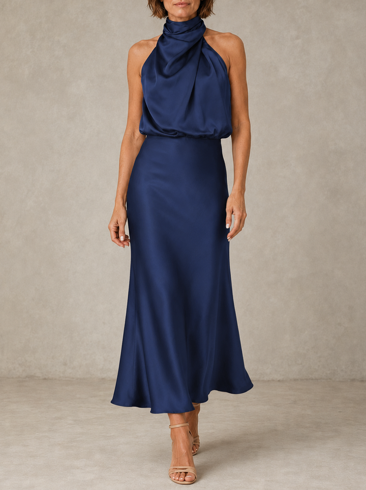 Harper | Robe de soirée élégante à col américain
