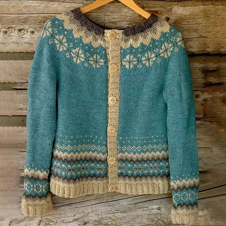 DELACROIX | Gilet Maille Boutonné Nordique Charlotte