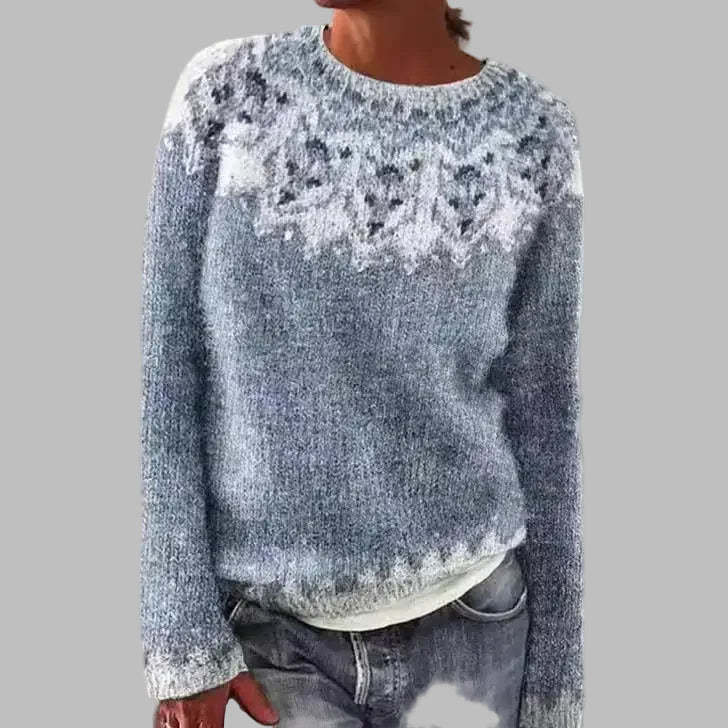 DELACROIX | Pull Maille Empiècement Givré Léa