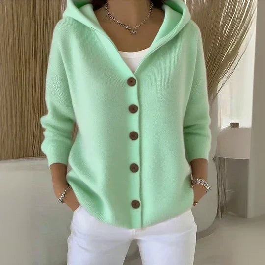 Roseline | Veste en Tricot avec Capuche