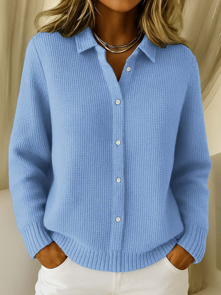 Colette | Veste en Maille Texturée avec Boutons