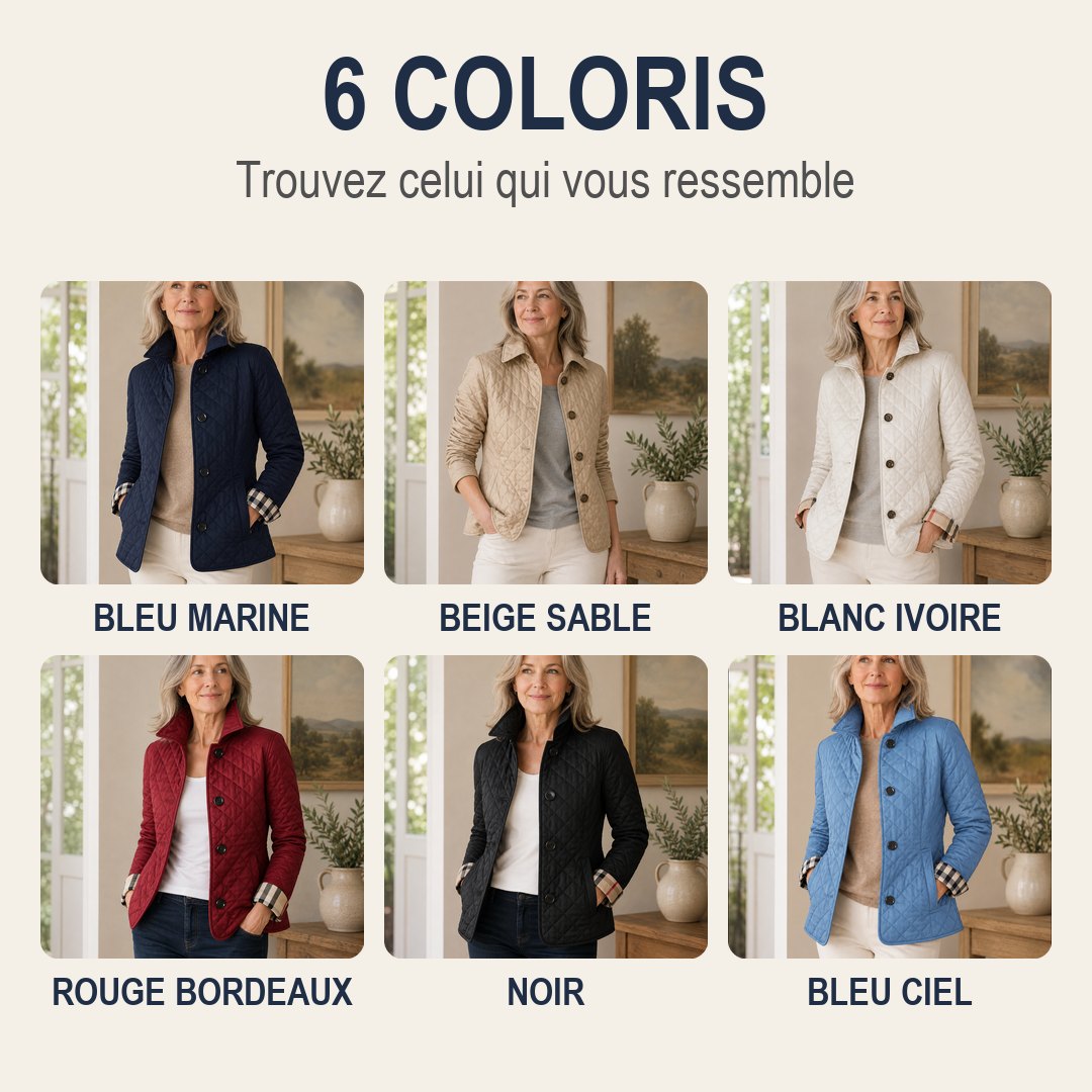 Veste Eleanor Whitmore — Élégante veste matelassée de mi-saison