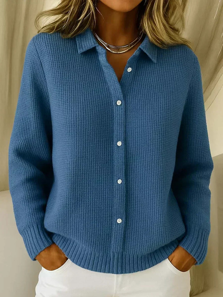 Colette | Veste en Maille Texturée avec Boutons