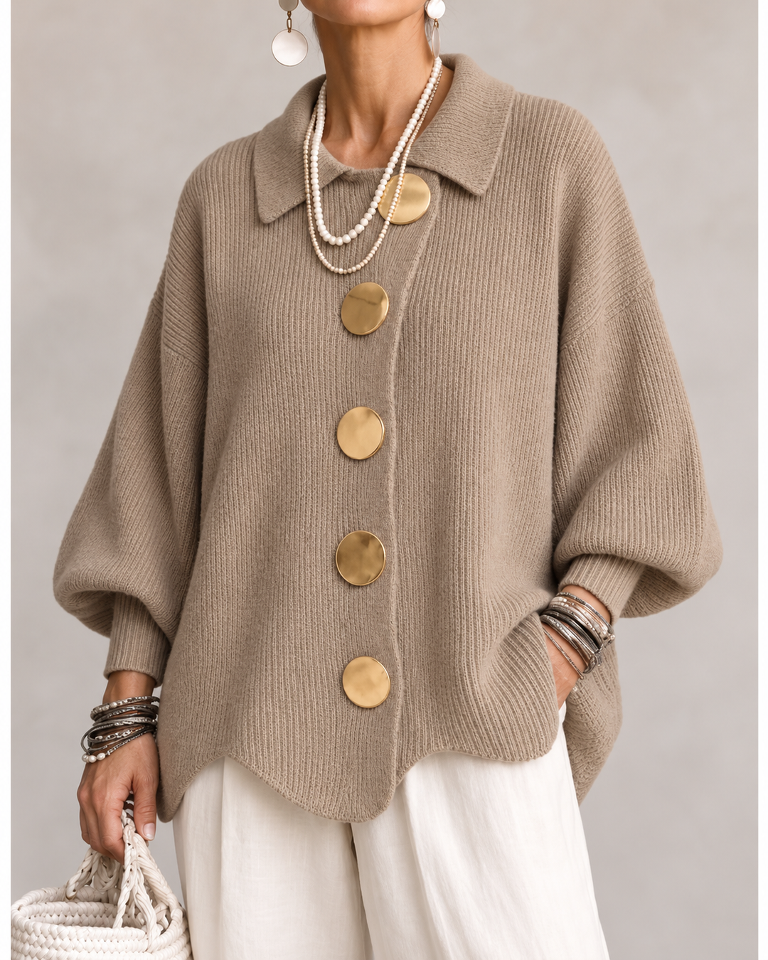 Ardelle | Cardigan Oversize à Col