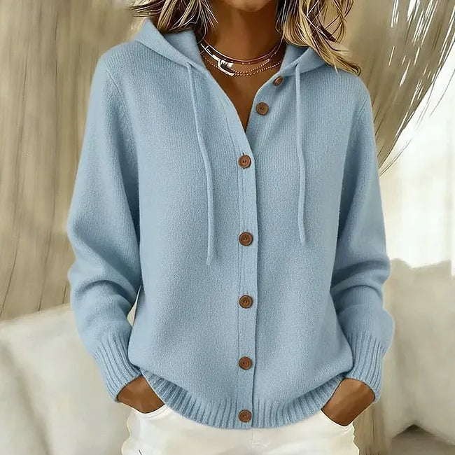 Goldie™ | Cardigan Boutonné à Capuche