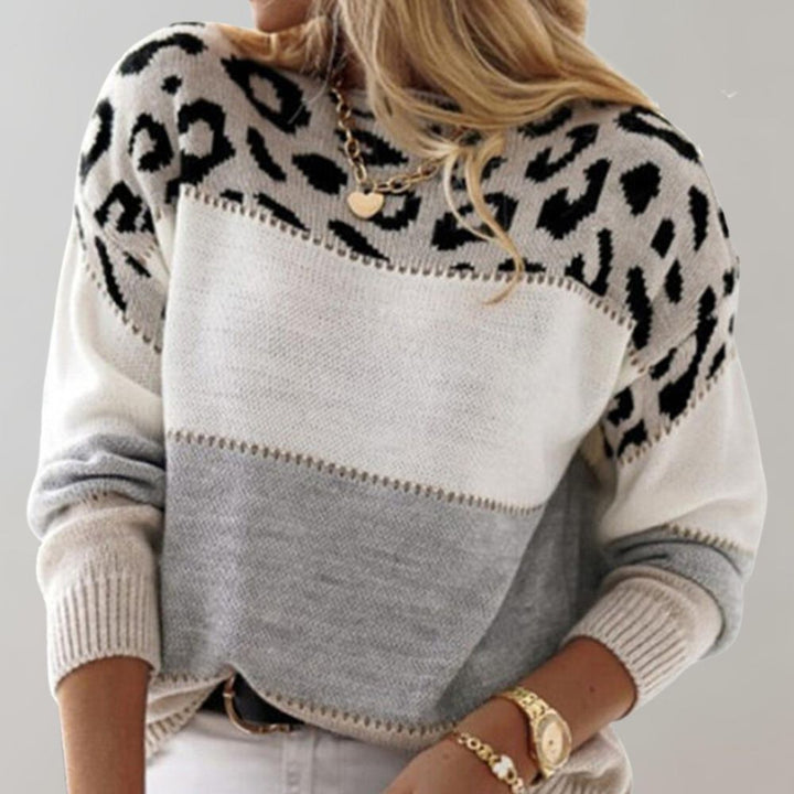 Fleur | Pull élégant à imprimé léopard