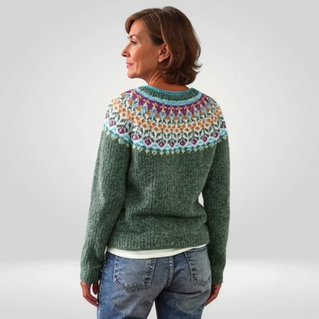 DELACROIX | Pull Maille Vert Sauge Véronique