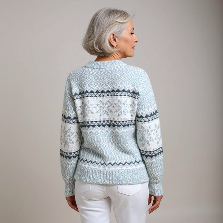 DELACROIX | Pull Col Montant Flocons Margot