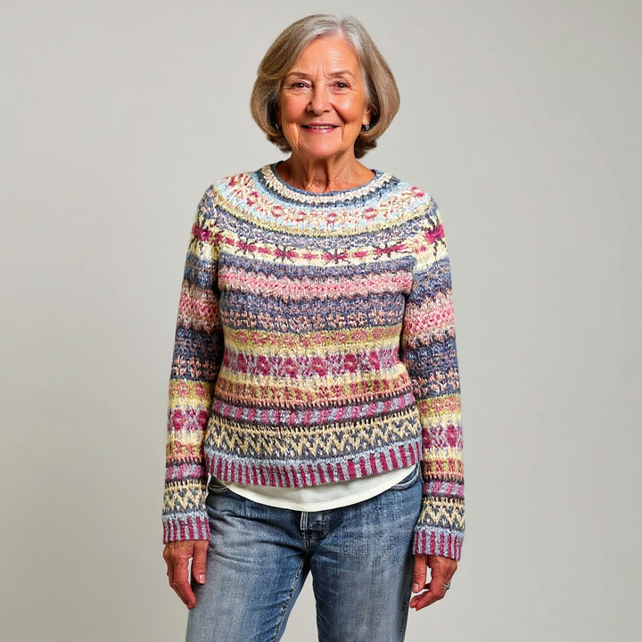 Nicole | Pull Maille Rayures Pastel