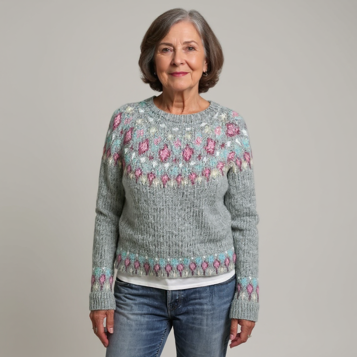 Blanche | Pull classique en laine islandaise
