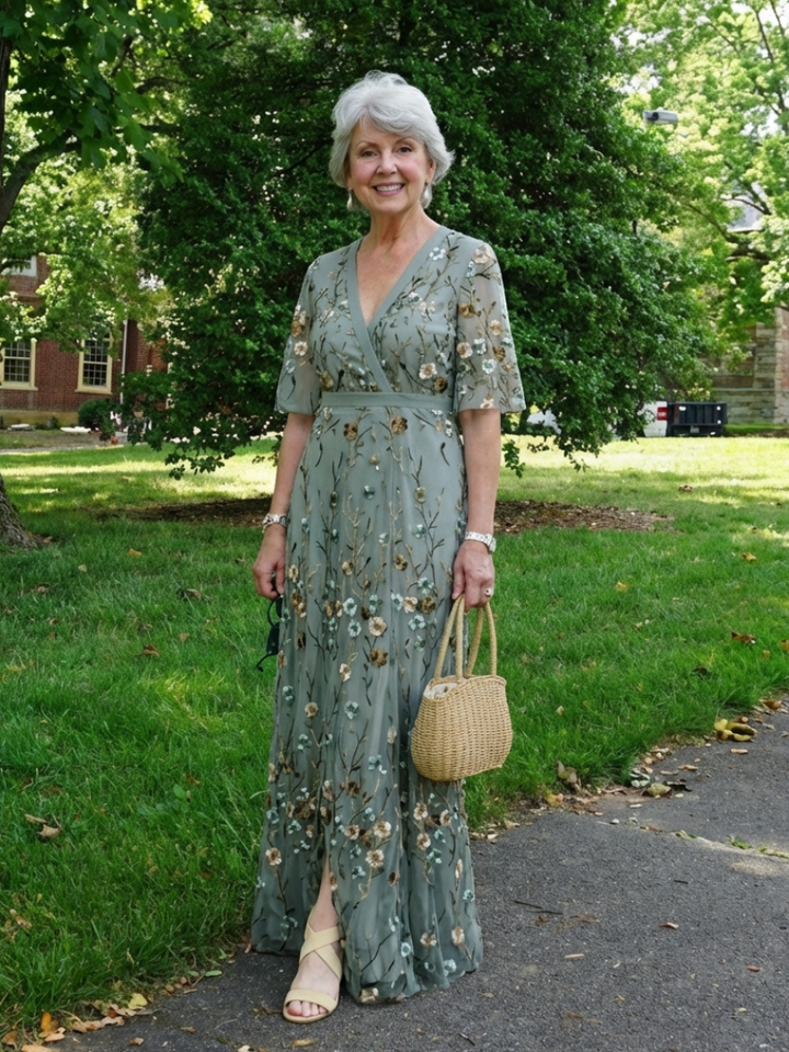 Margaux | Maxi Robe Florale Col en V Manches Courtes