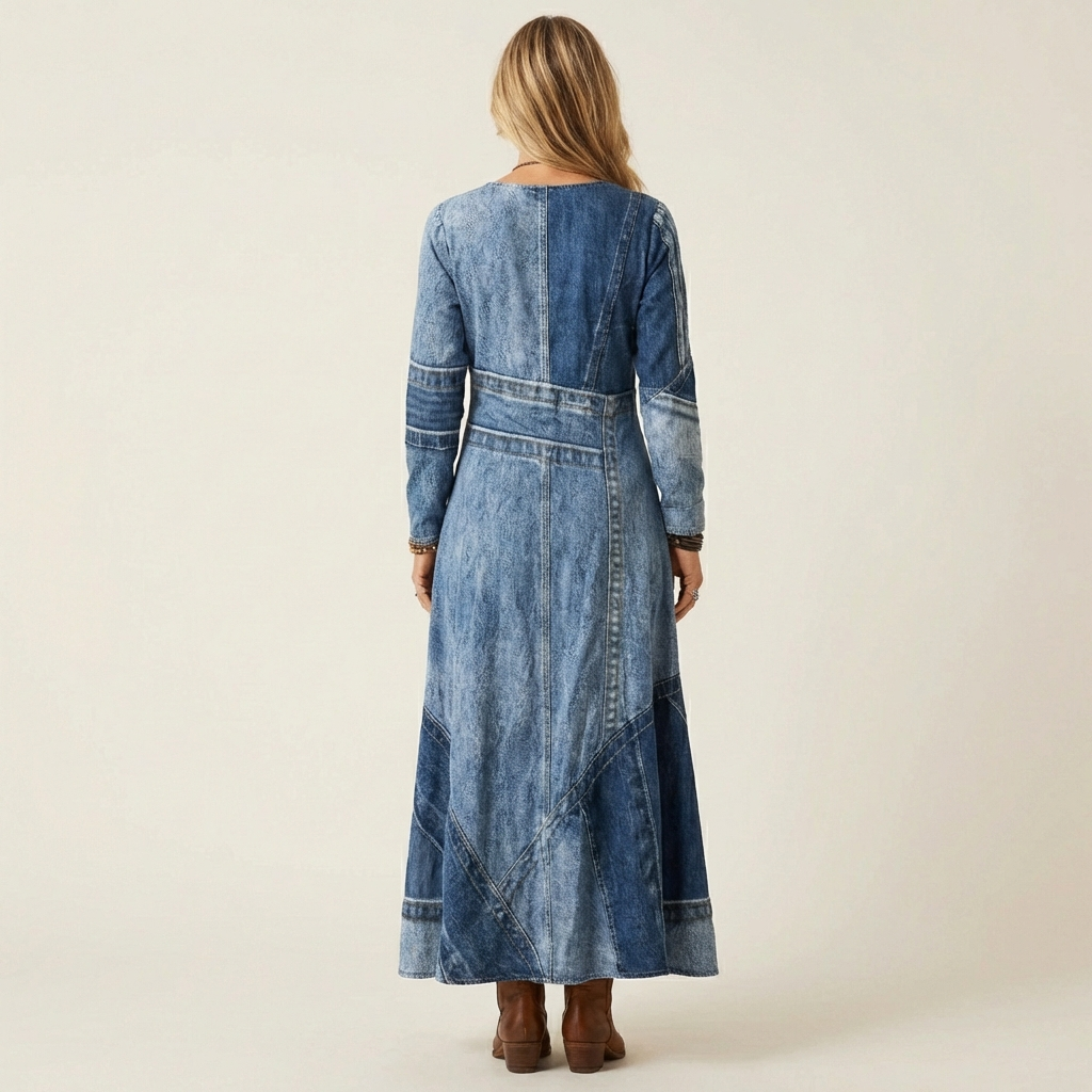 Adriana | Robe Midi en Jean Vintage