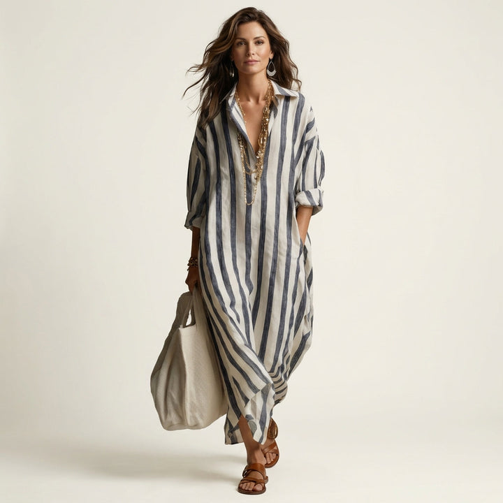 Carra | Robe longue à rayures