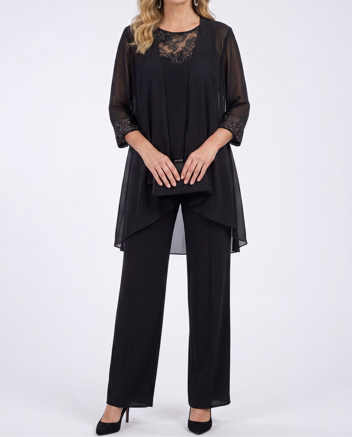Eleanor™ | Ensemble Veste Fluide et Pantalon Large