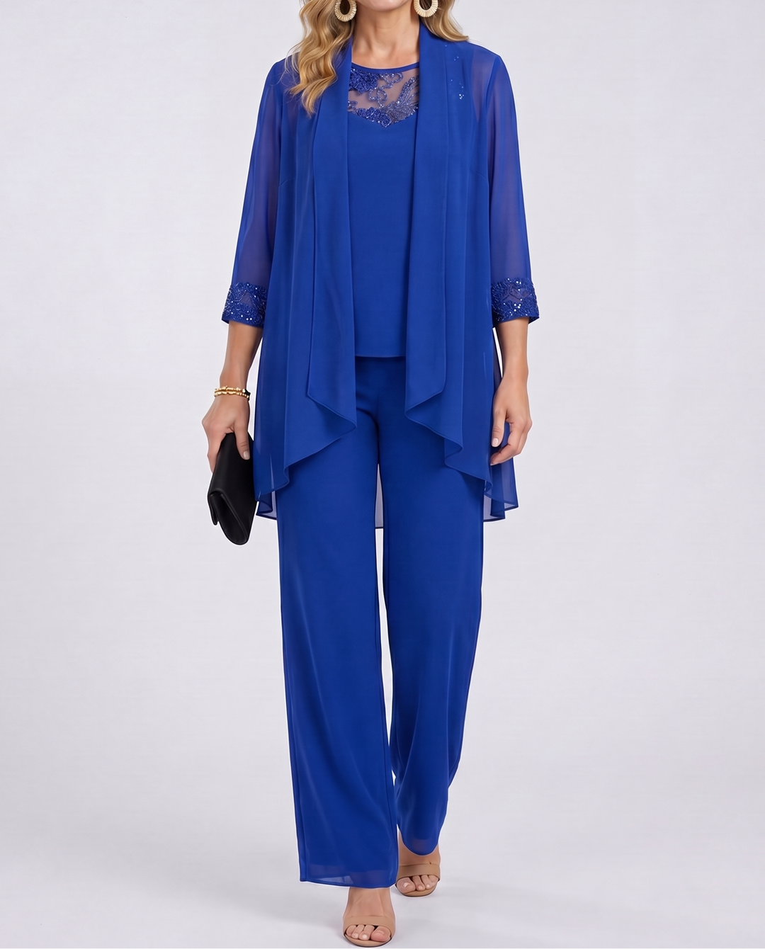 Eleanor™ | Ensemble Veste Fluide et Pantalon Large