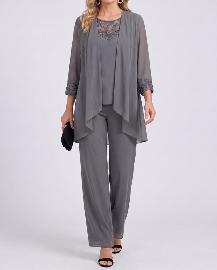 Eleanor™ | Ensemble Veste Fluide et Pantalon Large