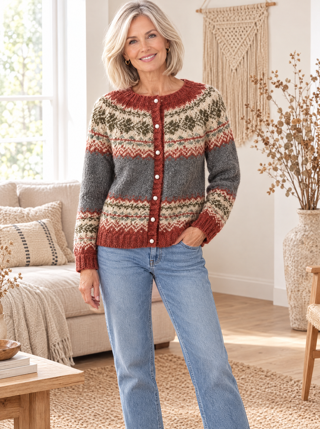 ALVA - Gilet Fair Isle - Atelier Deauville