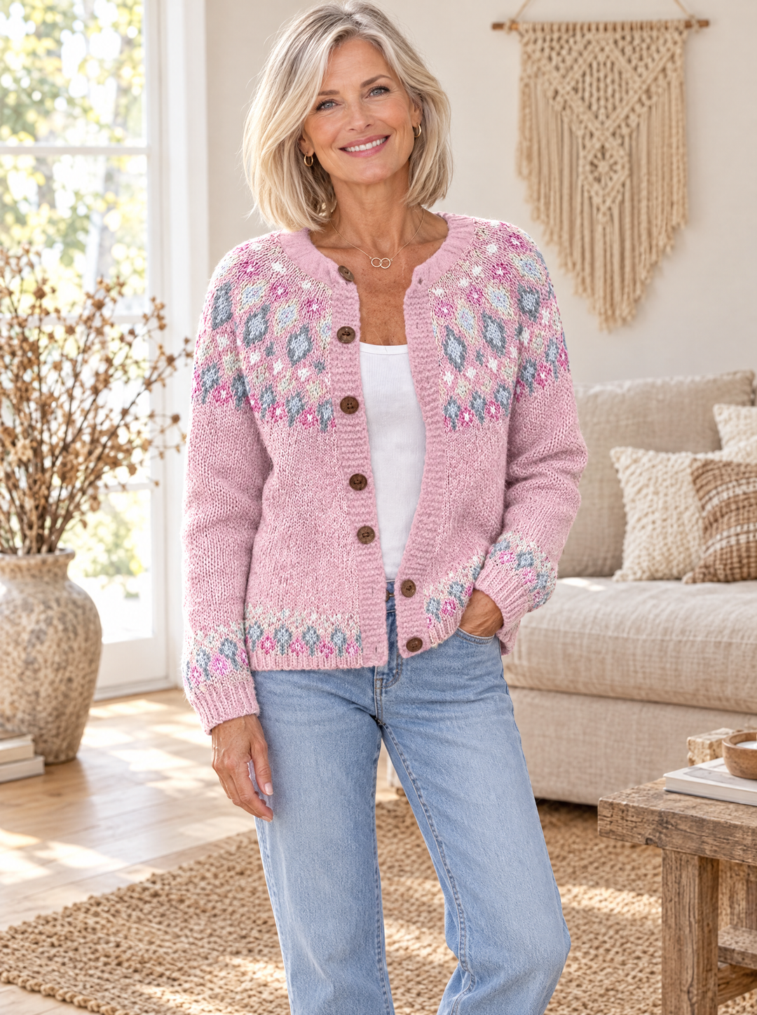 TILDA - Cardigan a yoke floral - Atelier Deauville
