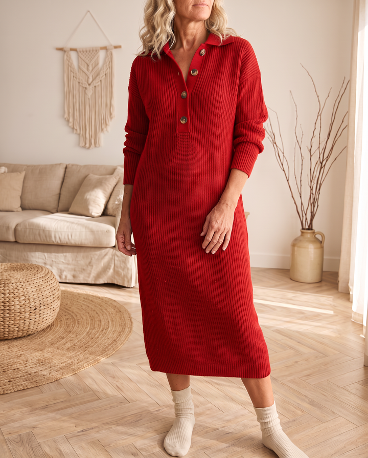 Elyon | Robe Sophistiquée - Rouge