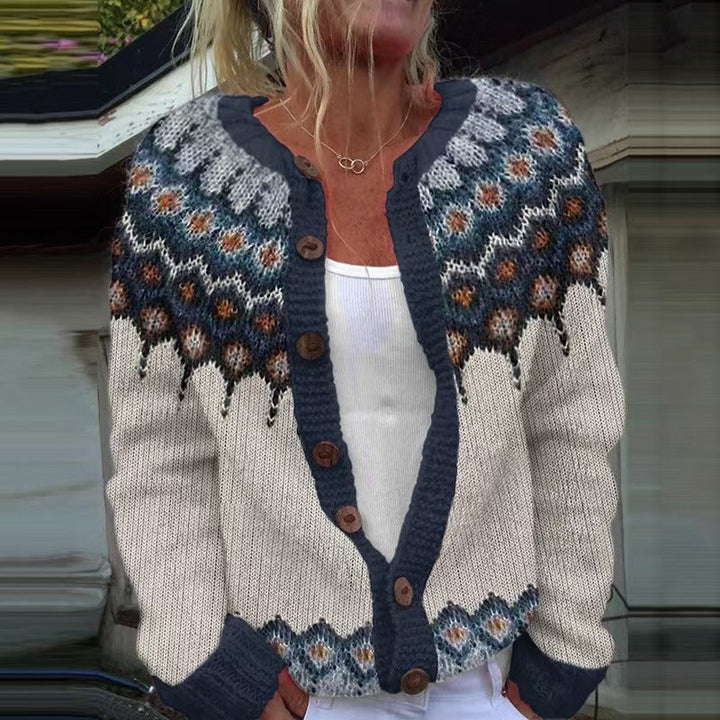 RONJA™ - CARDIGAN À YOKE FAIR ISLE