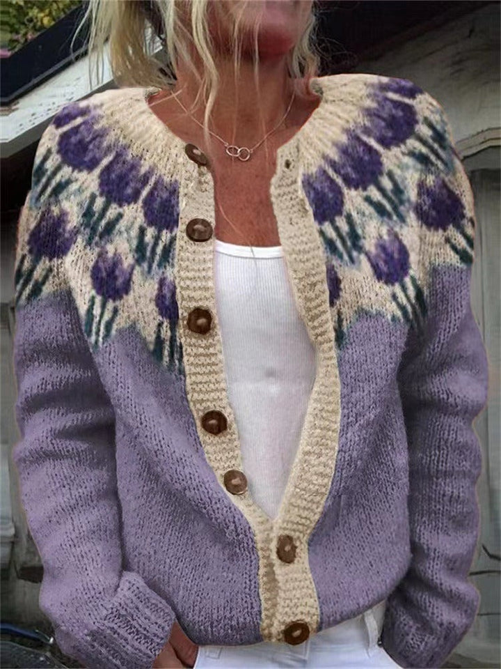 VIVEKA™ - CARDIGAN À ENCOLURE TULIPE