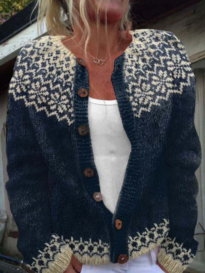 MALIN™ - CARDIGAN AVEC YOKE EN FLOCON DE NEIGE