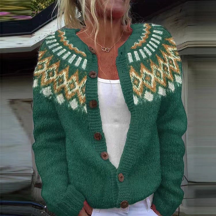 THORA™ - CARDIGAN AVEC YOKE ZIGZAG