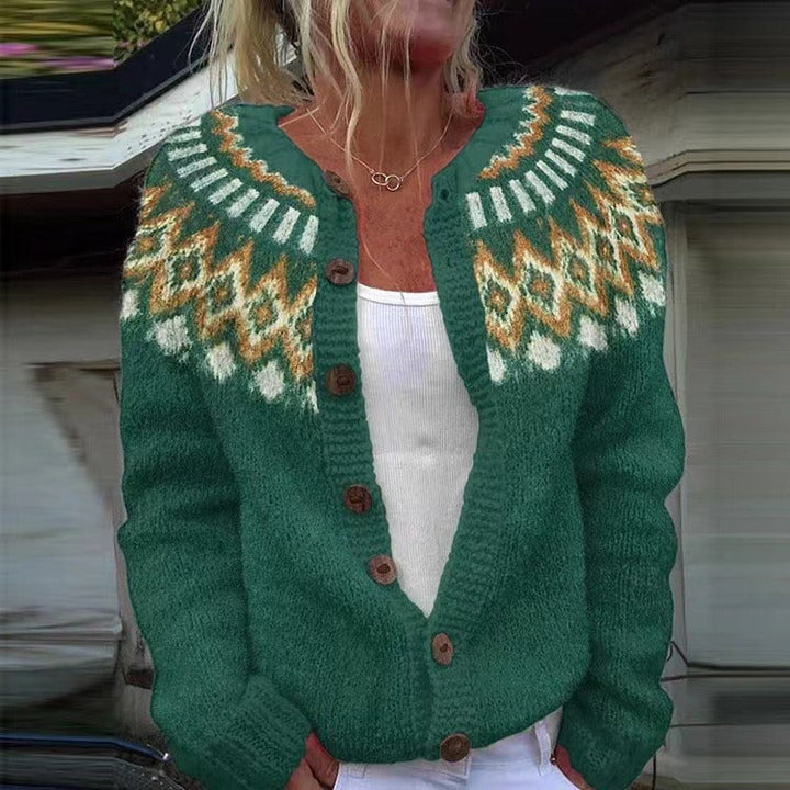 THORA™ - CARDIGAN AVEC YOKE ZIGZAG