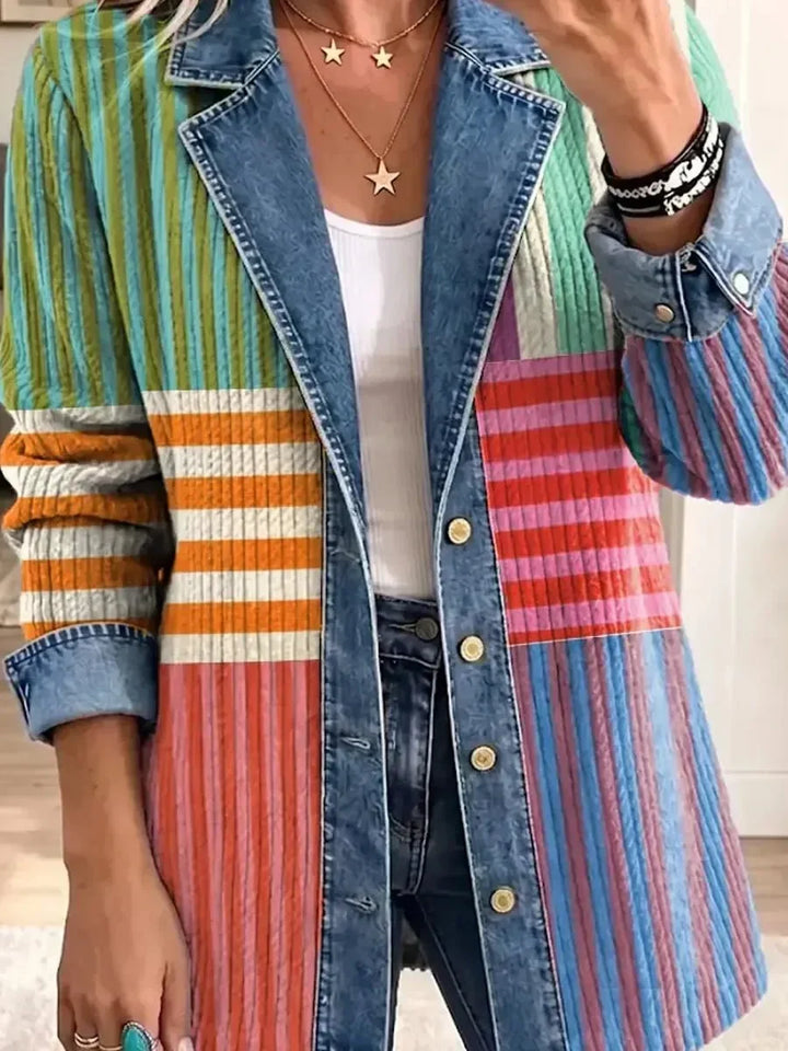 Harper | Veste rétro à motifs géométriques inspirés de l’art