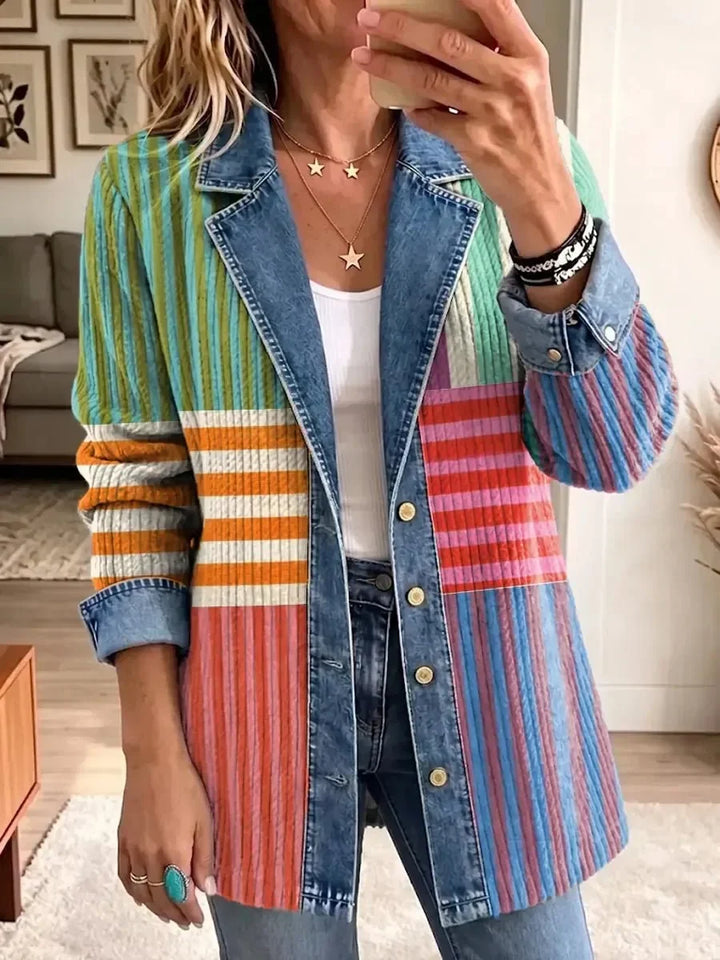 Harper | Veste rétro à motifs géométriques inspirés de l’art