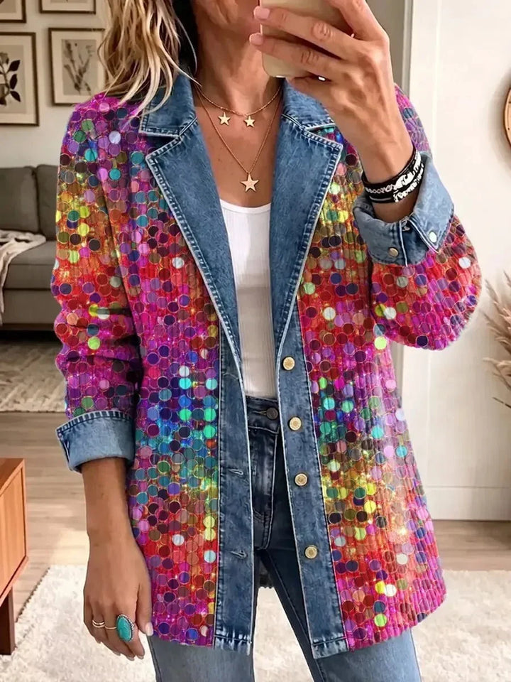 Eleanor | Veste rétro à motifs de sequins scintillants