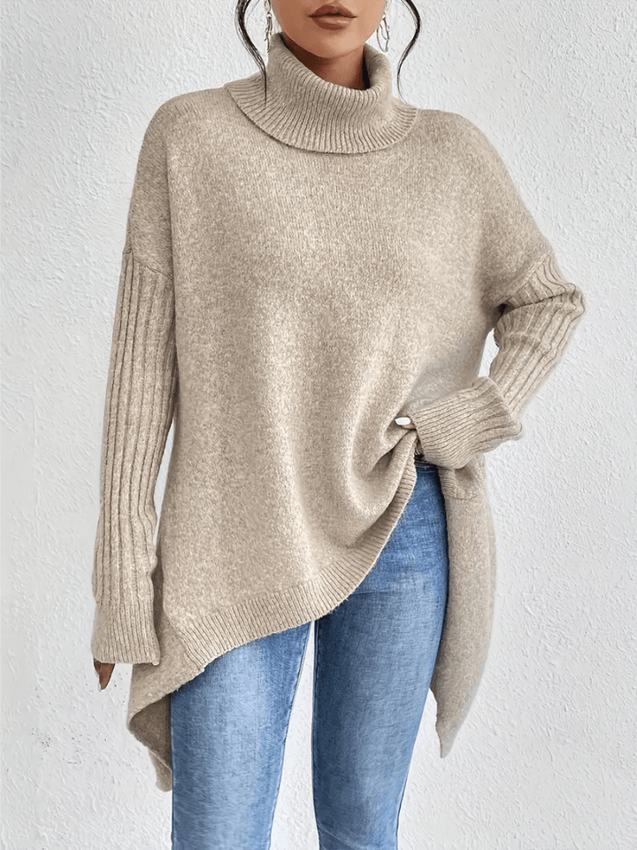 Isabelle | Pull à col roulé oversize élégant avec doublure chaude et douillette